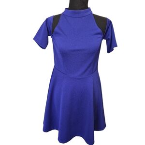 ⭐️NWOT Do+ Be Purple Skater Cold Shoulder Dress Sz M